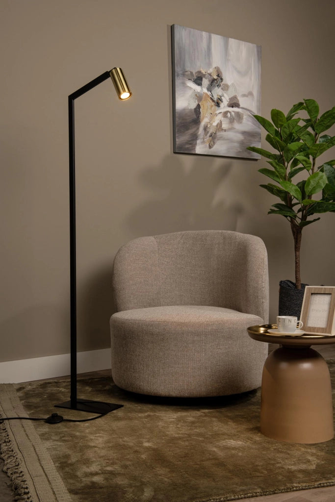 Lampada da terra SYBIL 1xGU10 nero oro Lucide