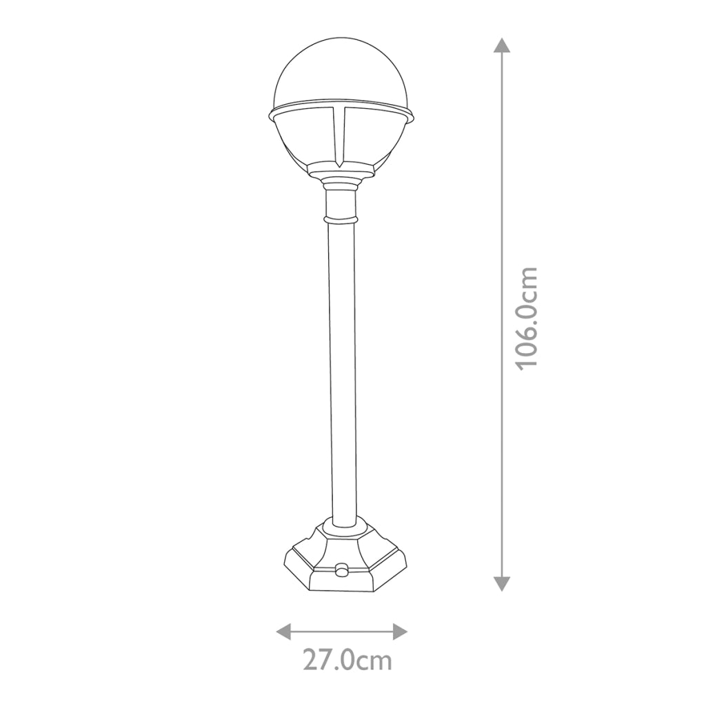 Lampione da giardino Glenbeigh nero E27 60W Elstead