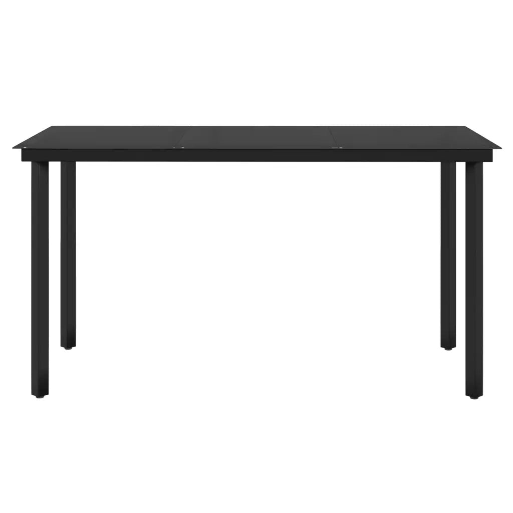 Set da Pranzo da Giardino 7 pz con Cuscini Nero 3099508