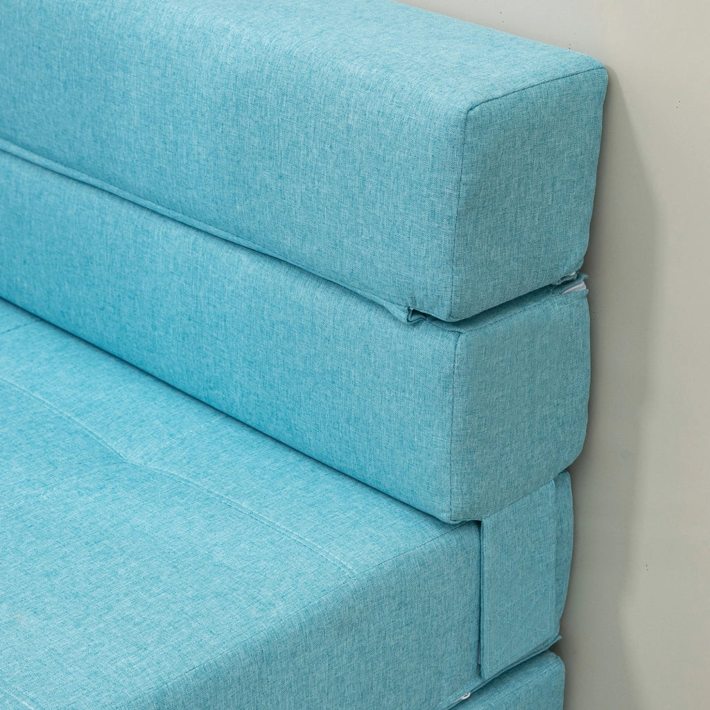 Poltrona letto convertibile 1 posto ¨C Xylo ¨C tessuto blu con cuscino sfoderabile