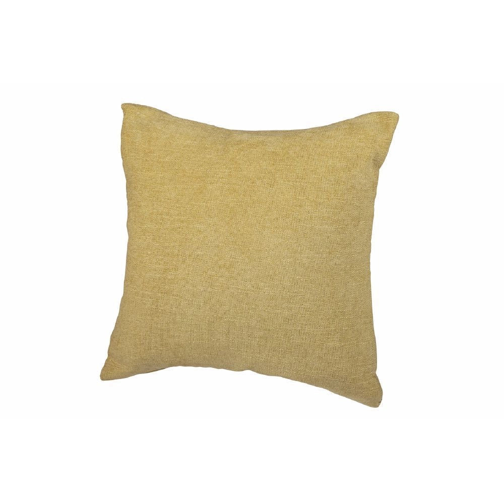 CUSCINO ARREDO PER DIVANO 55X55CM 580GR IMBOTTITO SFODERABILE CON ZIP SENAPE