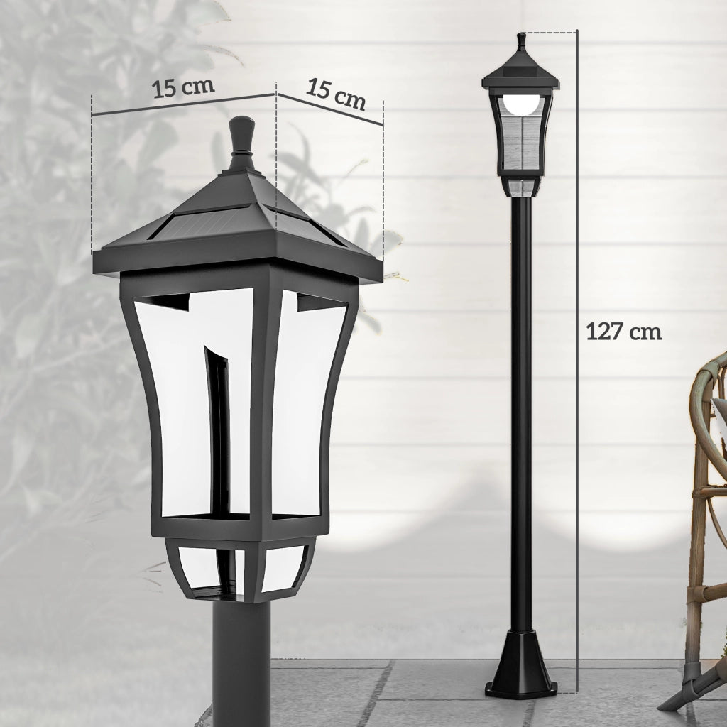 Farol Solar da Giardino ¨C Minimal ¨C ABS e Policarbonato 15x127 cm Nero