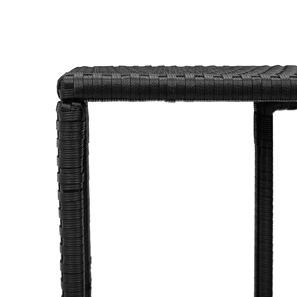 Scaffali portaoggetti 2 pz neri in polyrattan 365981