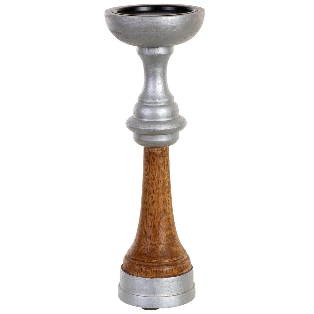 Candele in legno marrone 10x10x30h cm