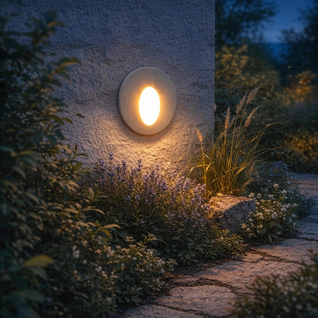 Mini Faretto Segnapassi LED 1.5W Tondo Bianco da Incasso Parete Muro per Esterno IP54 Punto Luce Scale Gradini Giardino Calda 3000K