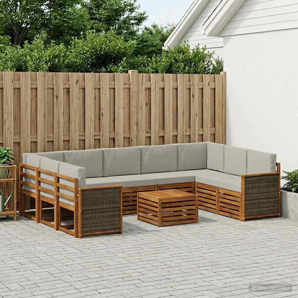 Set divani Legno di Acacia Massello 3384857