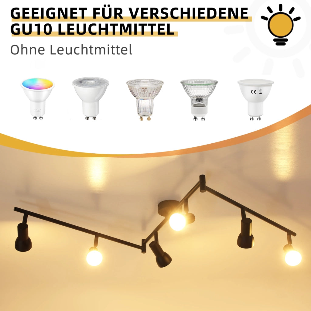 ZMH Faretto da soffitto 2 luci nero - Faretti GU10 orientabili