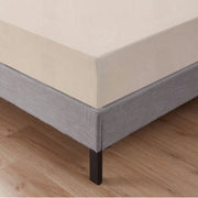 Lenzuolo Sotto Con Angoli Elastici 100% Puro Cotone  Beige - Singolo