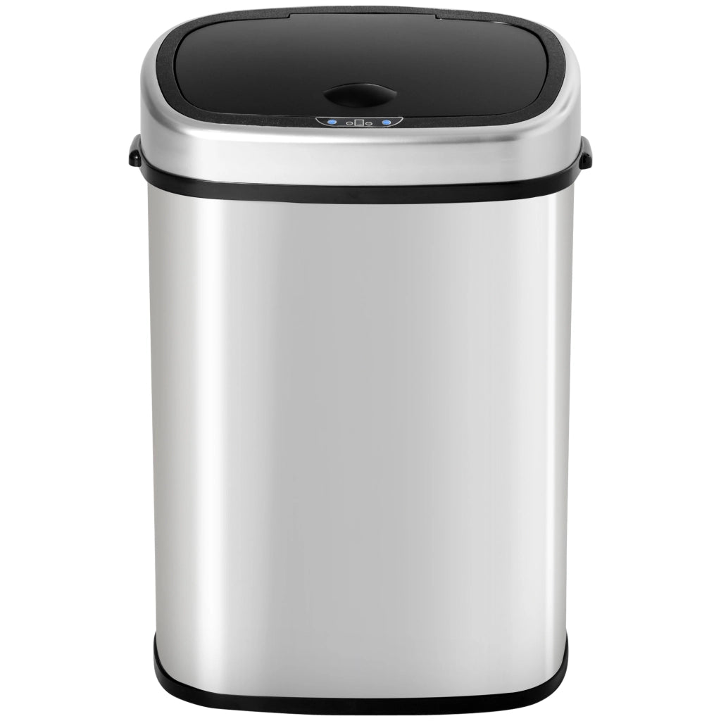 Pattumiera Cestino Bidone con Coperchio a Sensore ad Infrarossi per Cucina Bagno Capacit¨¤ 58L in Acciaio ABS 40.9 ¡Á 28.9 ¡Á 68cm