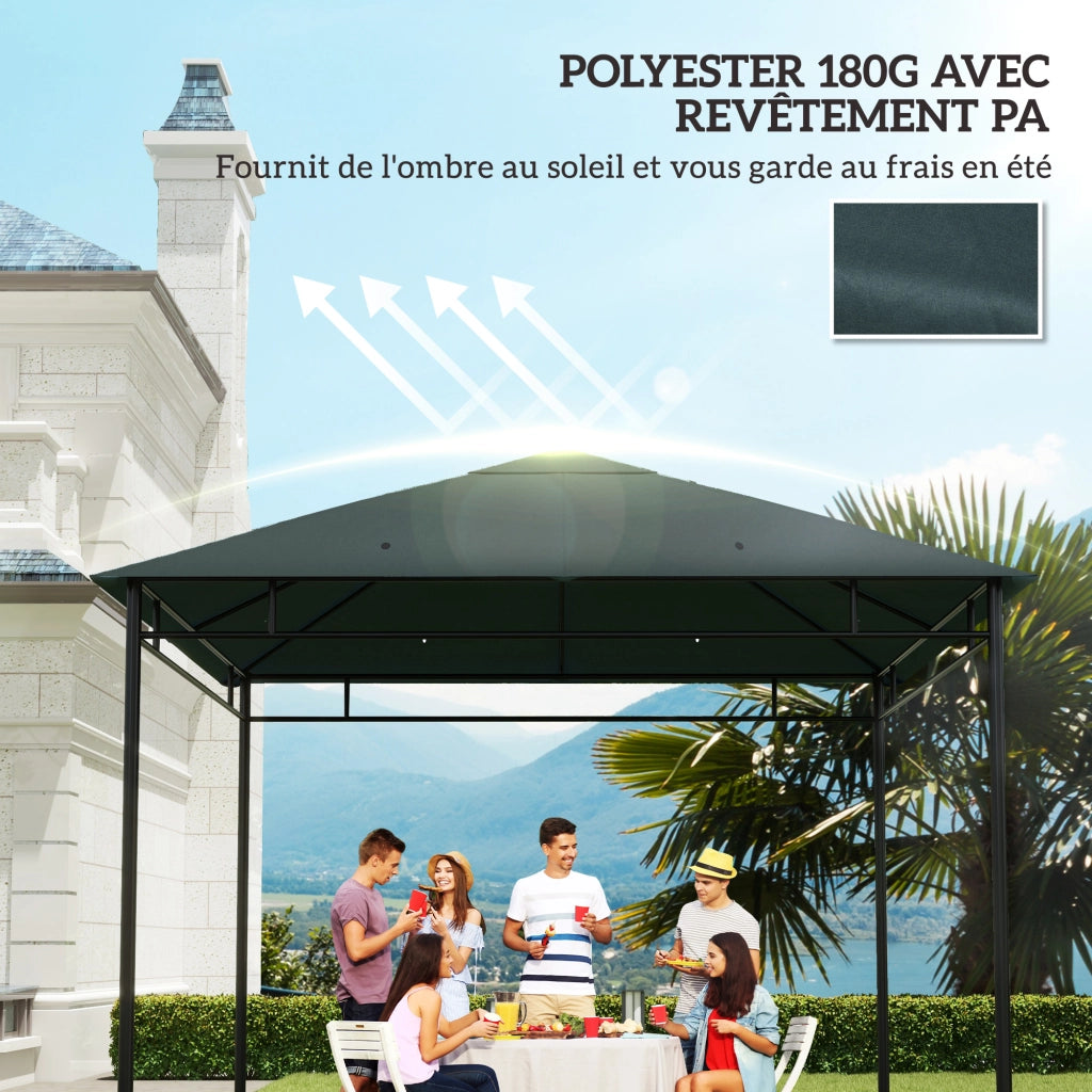 Tenda da giardino ¨C Minimal ¨C Grigio 3x3m