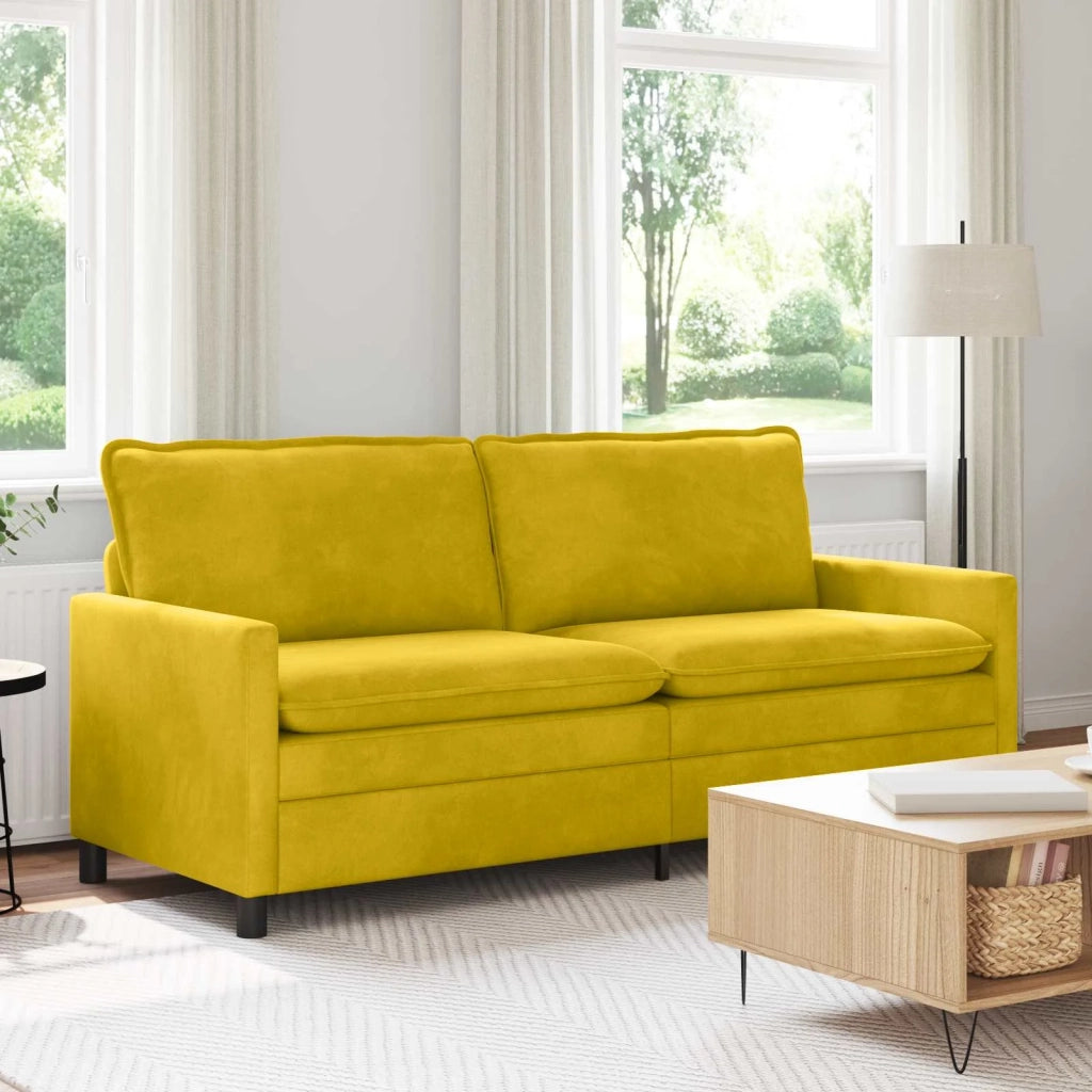 Divano Giallo 196 x 81 x 87,5 cm Velluto 42028887