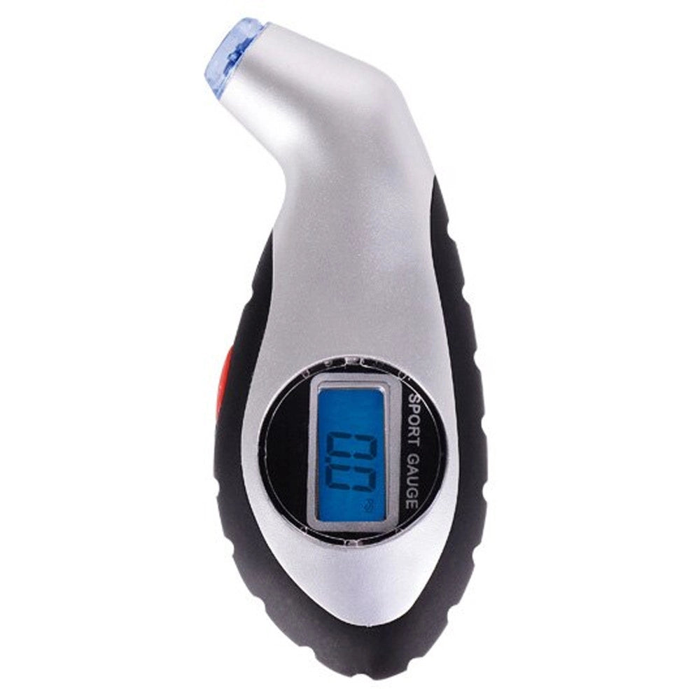 Trade Shop - Manometro Misuratore Digitale Di Pressione Gomme Pneumatici Per Auto Moto Bici -