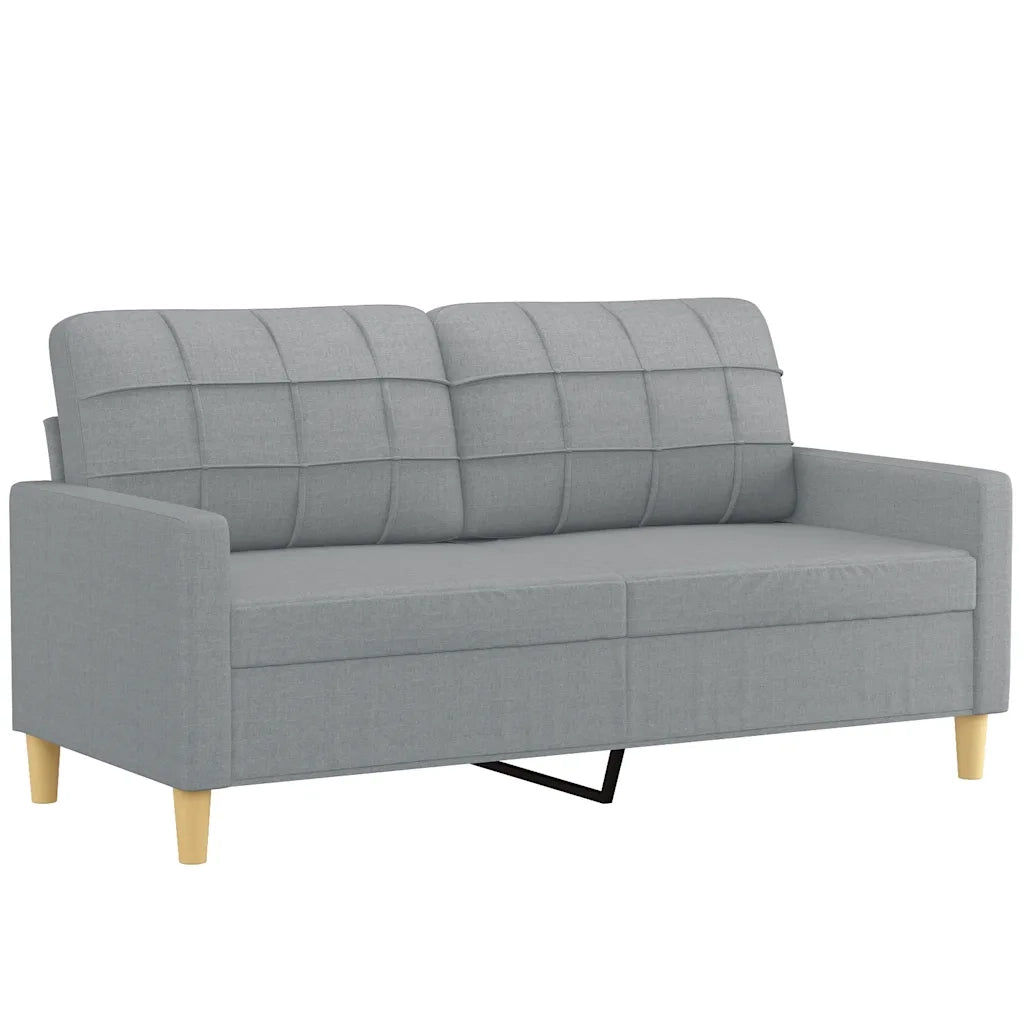 Divano a 2 Posti-Sofa 2 Posti Grigio Chiaro 140 cm in Tessuto 321714
