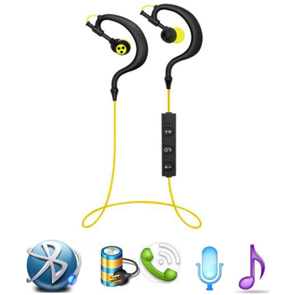 Trade Shop - Cuffie Sport Stereo Audio Auricolari Bluetooth Smartphone Cellulare Earplug -