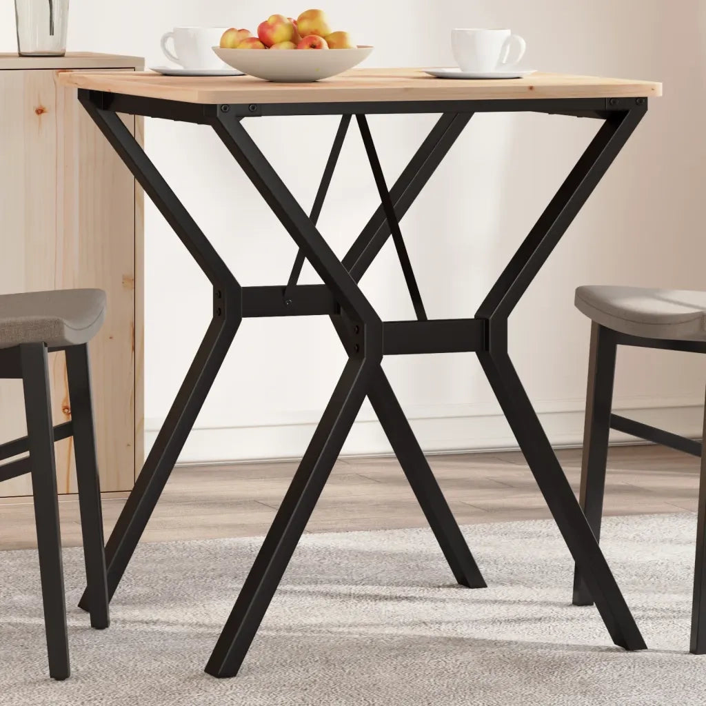 Telaio Gambe a Y per Tavolo da Pranzo 60x60x73 cm in Acciaio 357931