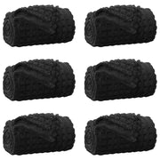 Coperte da Pile 6 pz Nero 270 x 240 cm Panno