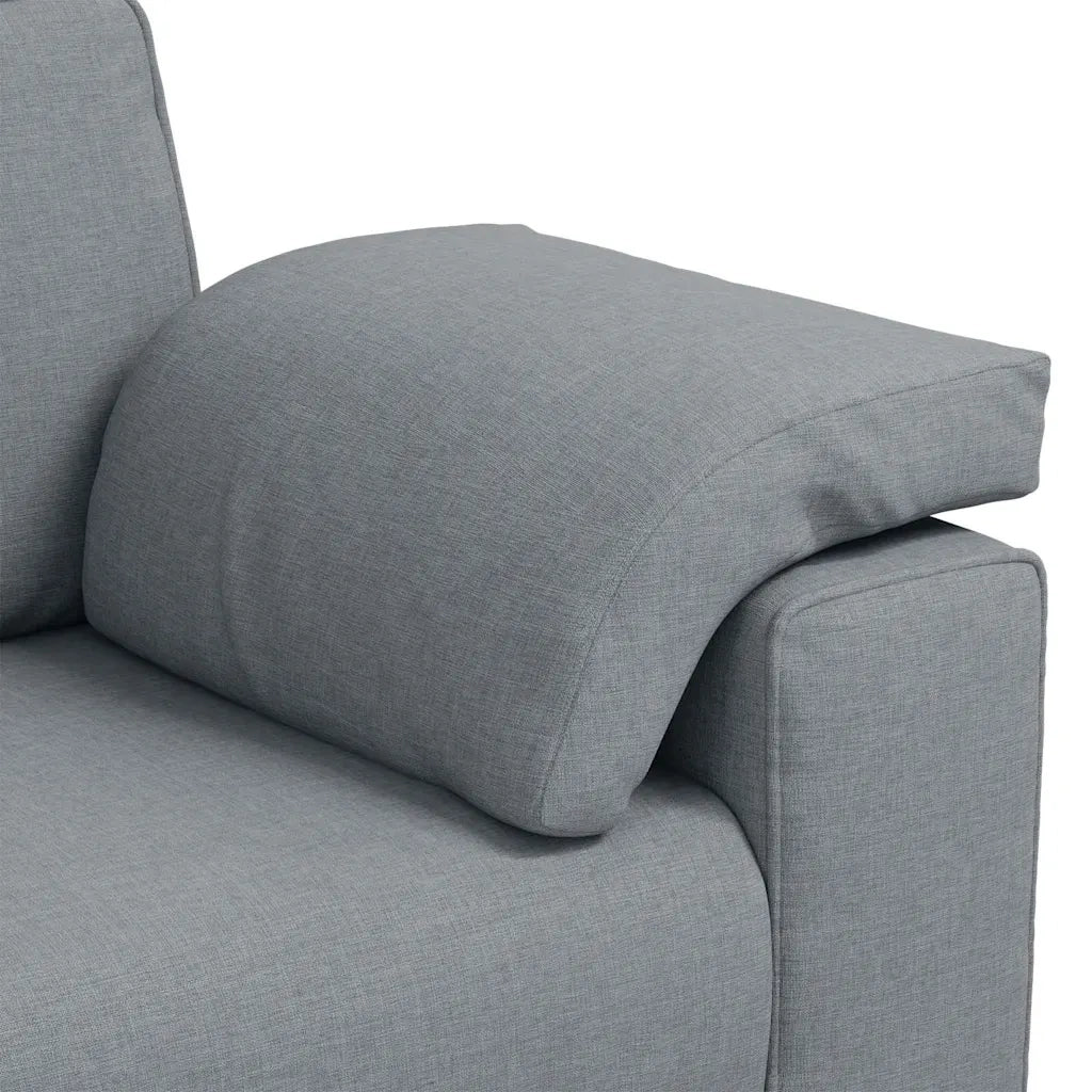 Divano a due posti Grigio chiaro 160 cm Tessuto 4105217
