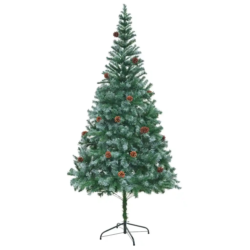 Albero di Natale Artificiale-Albero Natalizio Verde 210 cm PVC e Acciaio 420016