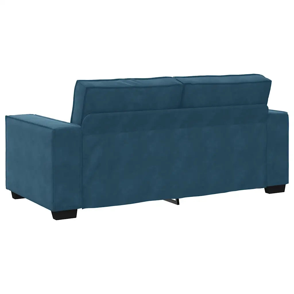 Divano a 2 Posti-Sofa 2 Posti Blu 140 cm in Velluto 582742