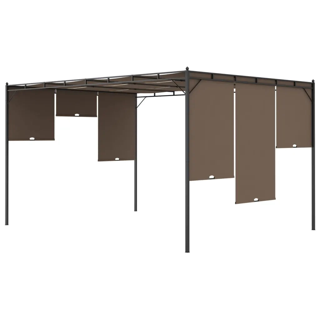 Gazebo da Giardino con Tenda Laterale-Baldacchini e gazebo 4x3x2,25 m Talpa