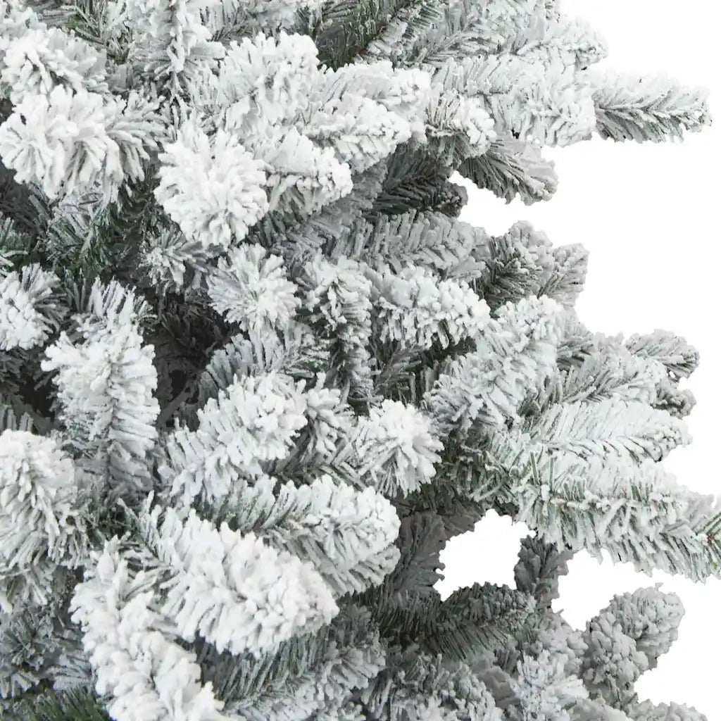 Albero di Natale Artificiale Snodato Foderato di Neve Bianco 42019327