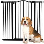 Barriera per Cani con Larghezza Regolabile 76-104 cm ¨C Zephmum ¨C Nero