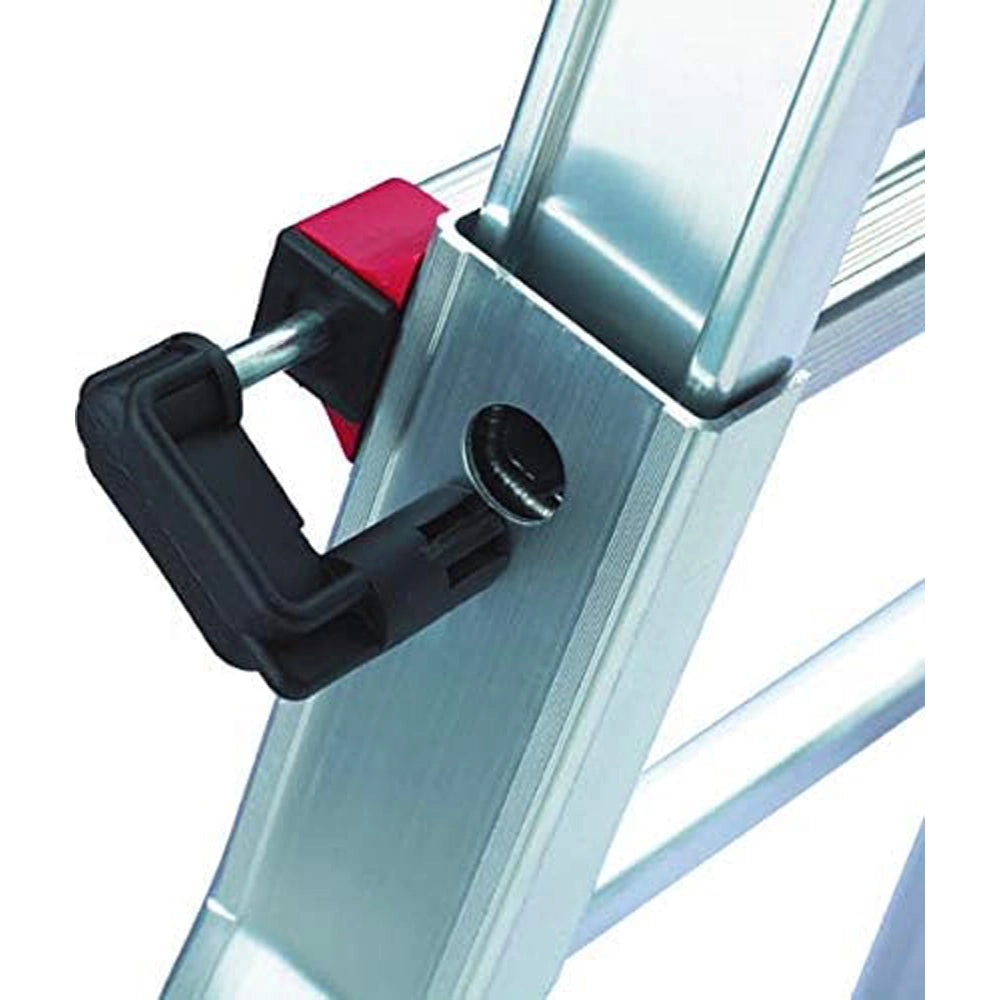 SCALA ALLUMINIO TELESCOPICA MULTIFUNZIONE GRADINI 6+6 SQUADRA PIU' 150KG MARCHETTI