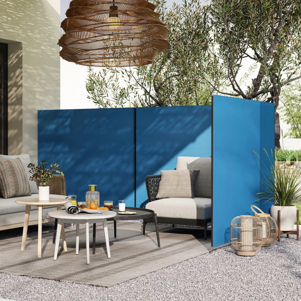 Paravento da giardino ¨C Minimal ¨C 540x150 cm blu