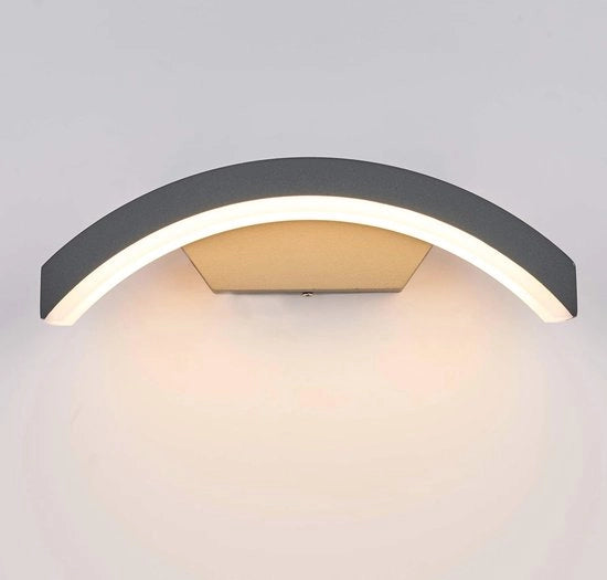 Lampada Esterna LED Antracite - 24W Bianco Caldo per Balcone, Giardino e Terrazza