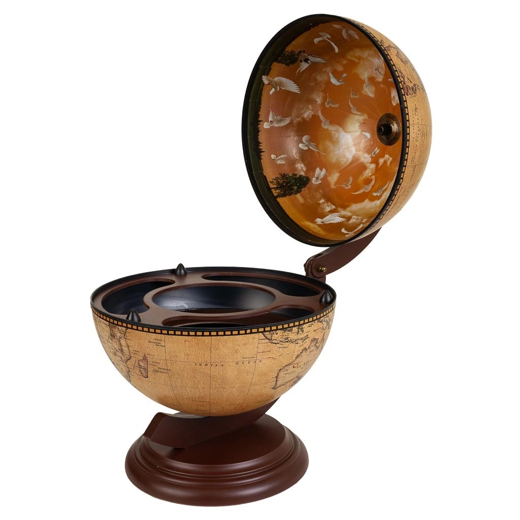 Portabottiglie globo marrone 38x33x48h