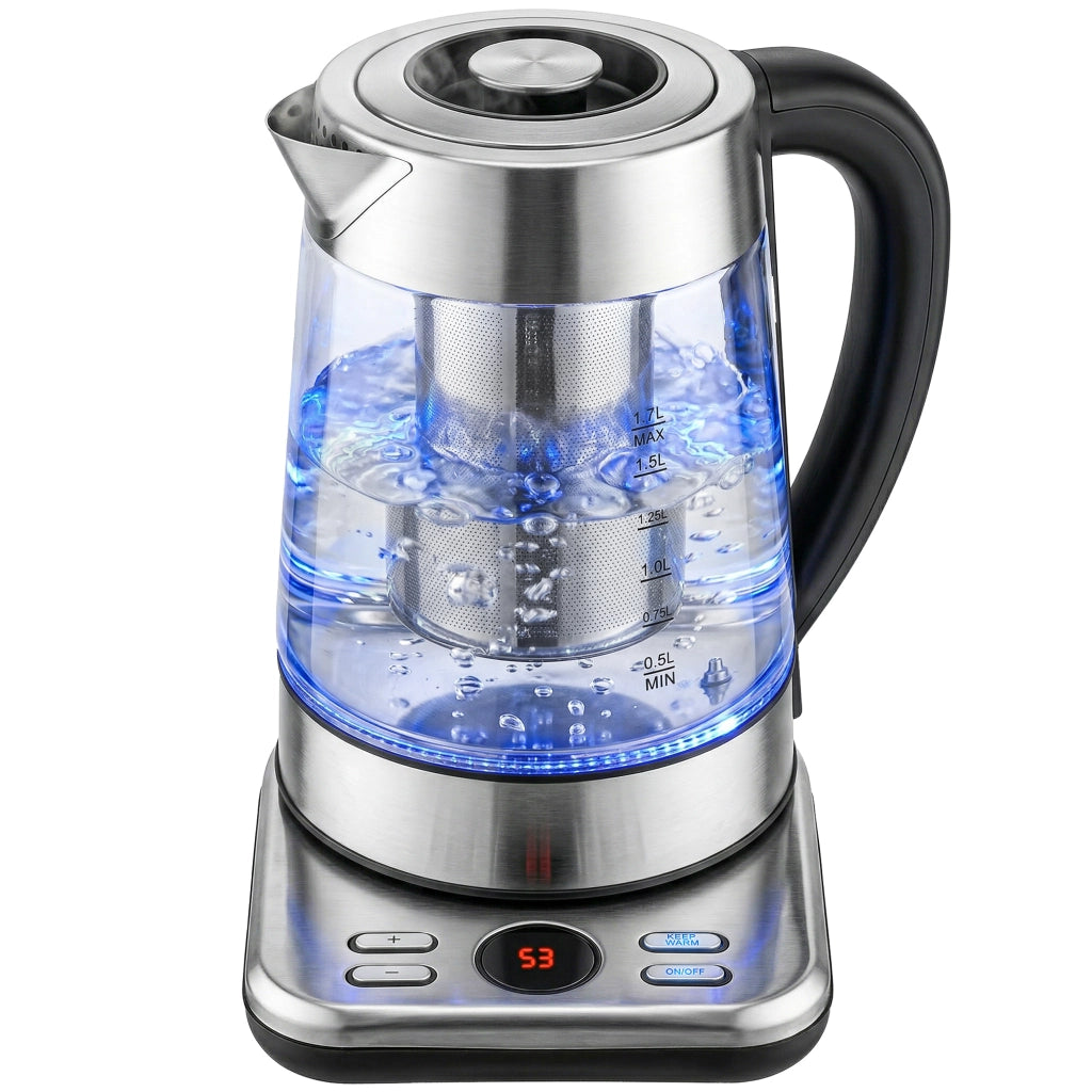 Bollitore Elettrico 1.7L ¨C Xylo ¨C 2200W con Infusore e Termostato Strix