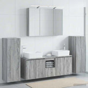 Set di mobili per il bagno 6 pz Sonoma grigio 3407164