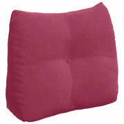 Cuscino per Schiena | Cuscino dorsale Rosso Vino 60 x 24 x 50 cm Velluto