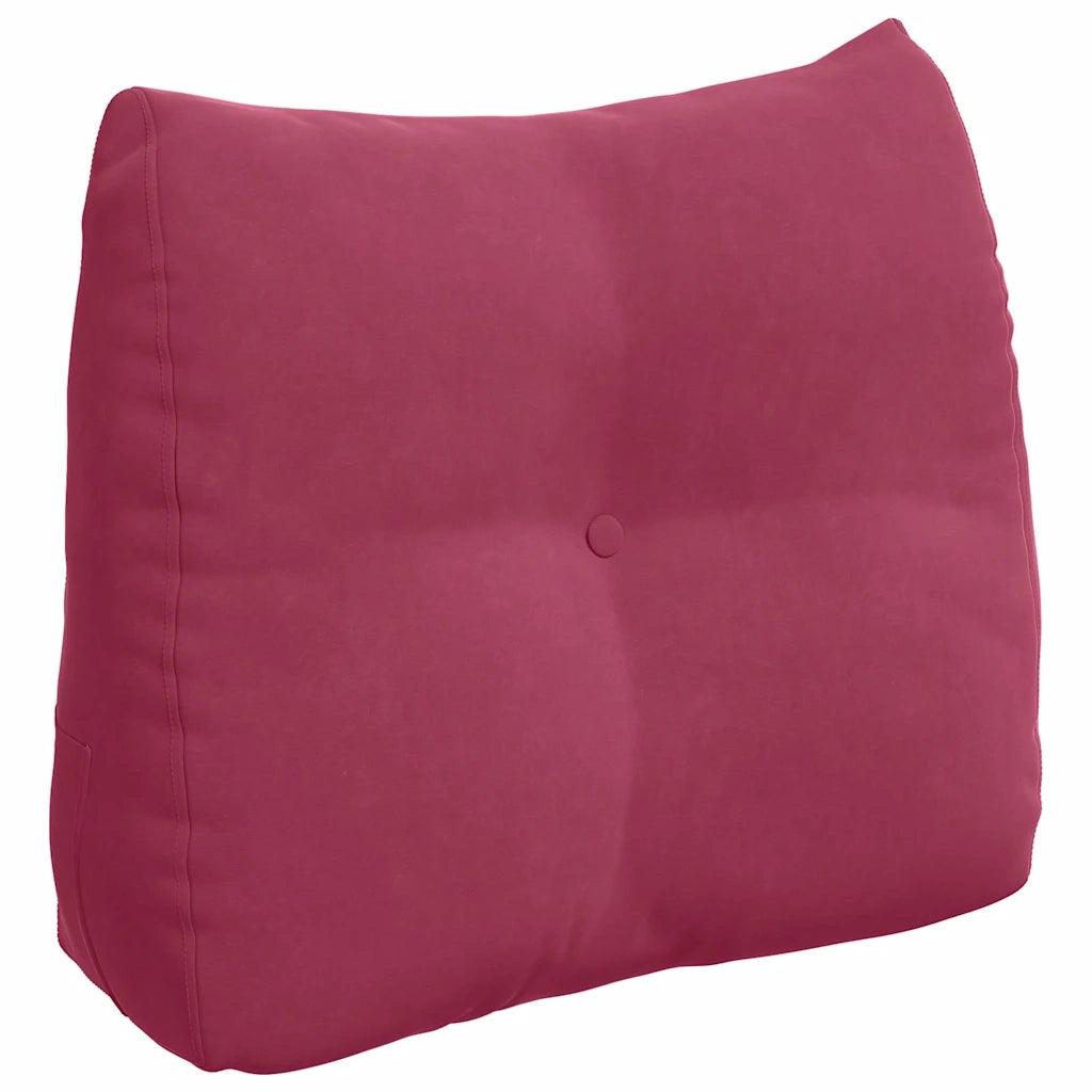 Cuscino per Schiena | Cuscino dorsale Rosso Vino 60 x 24 x 50 cm Velluto