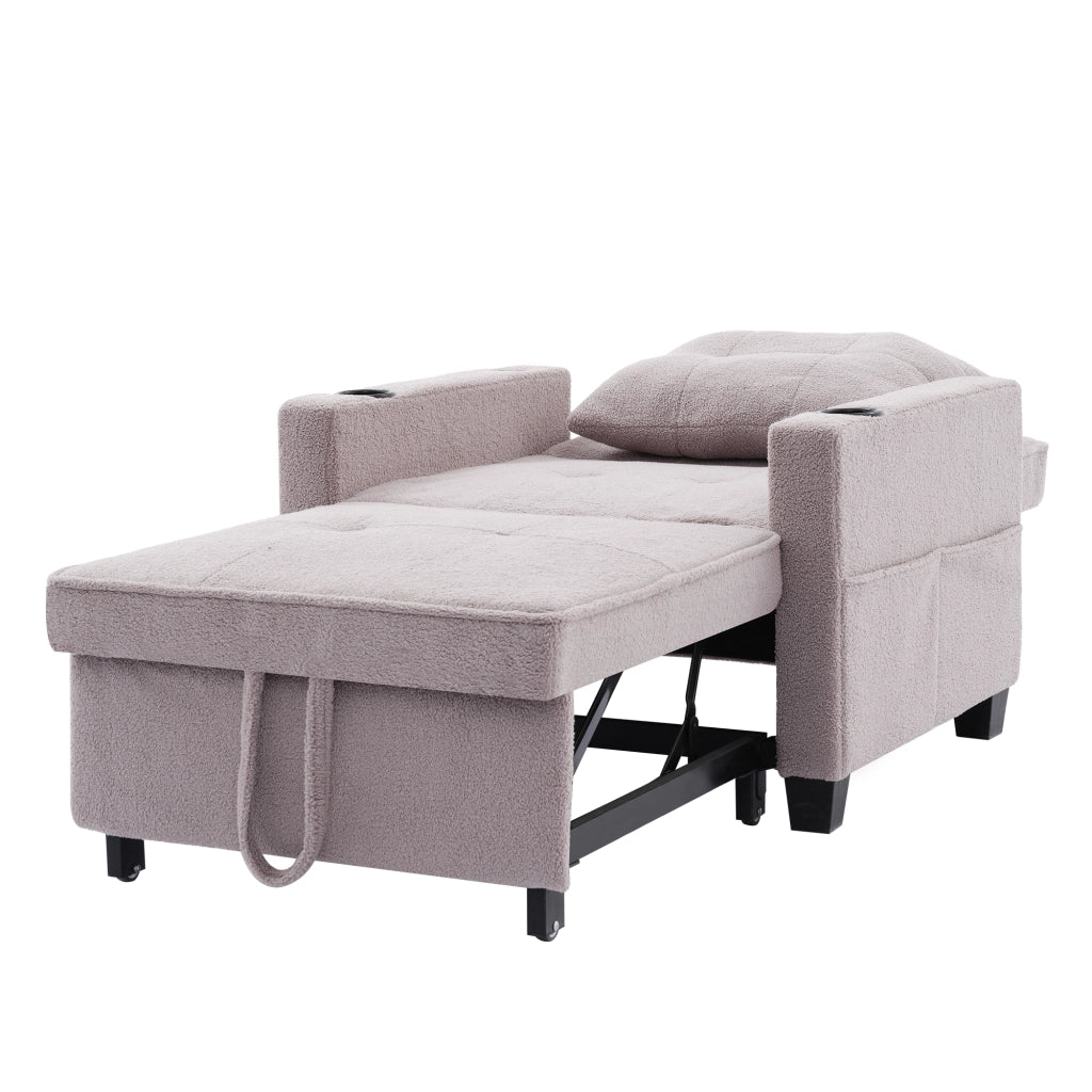 Divano letto estraibile 3 in 1 - Zephmum- Con porta bicchieri e USB