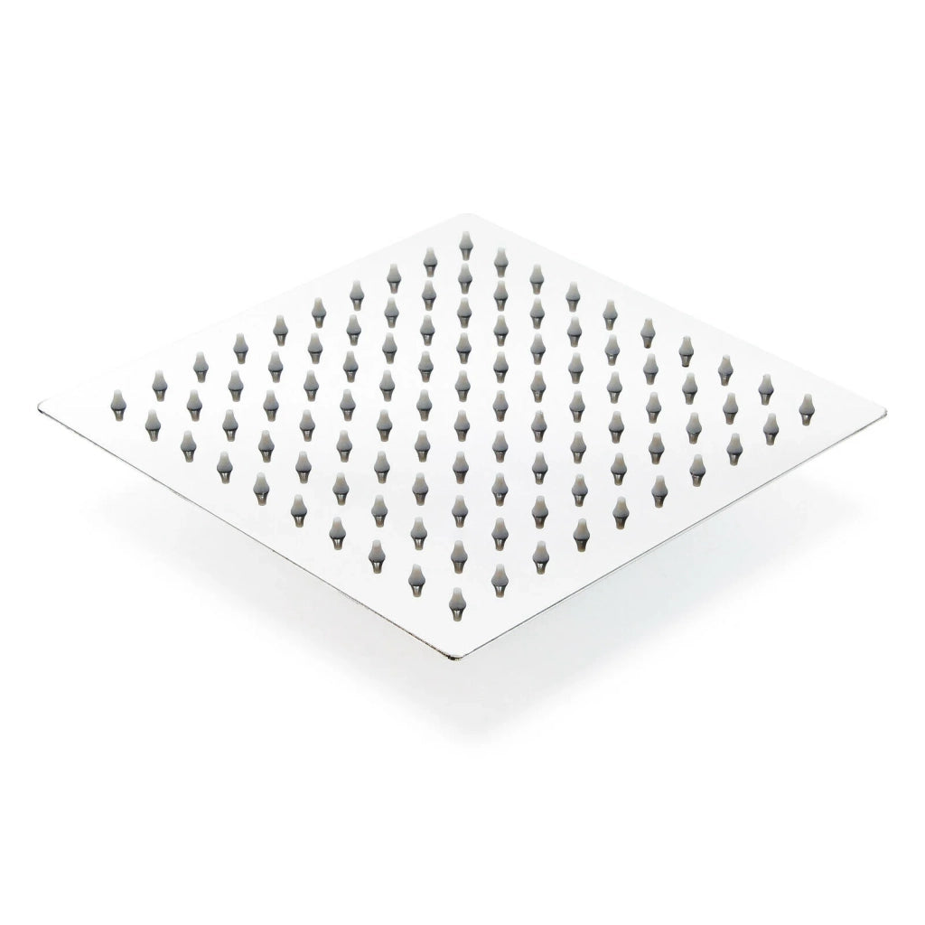 Soffione doccia quadrato con getto a pioggia 40 x 40 cm acciaio inox 16_0000627