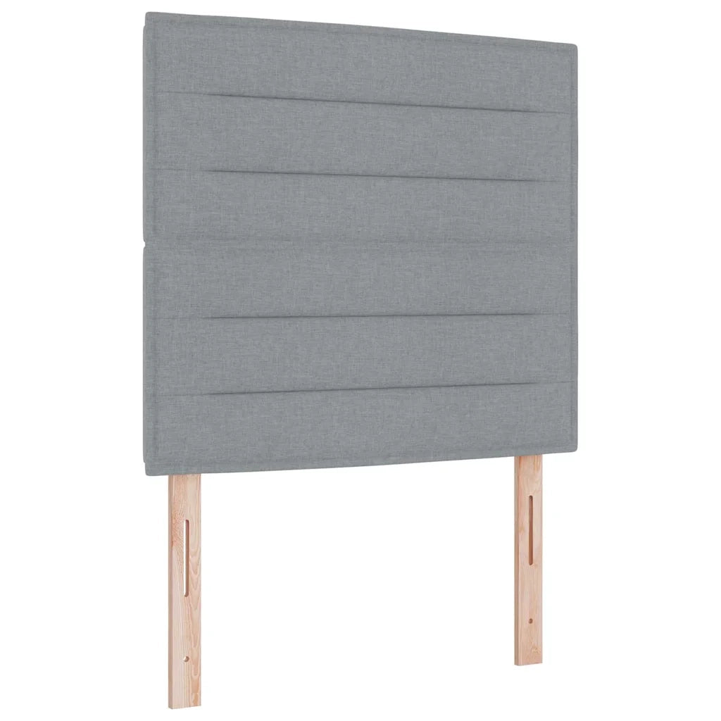 Letto a molle con materasso Grigio chiaro 80 x 200 cm Tessuto