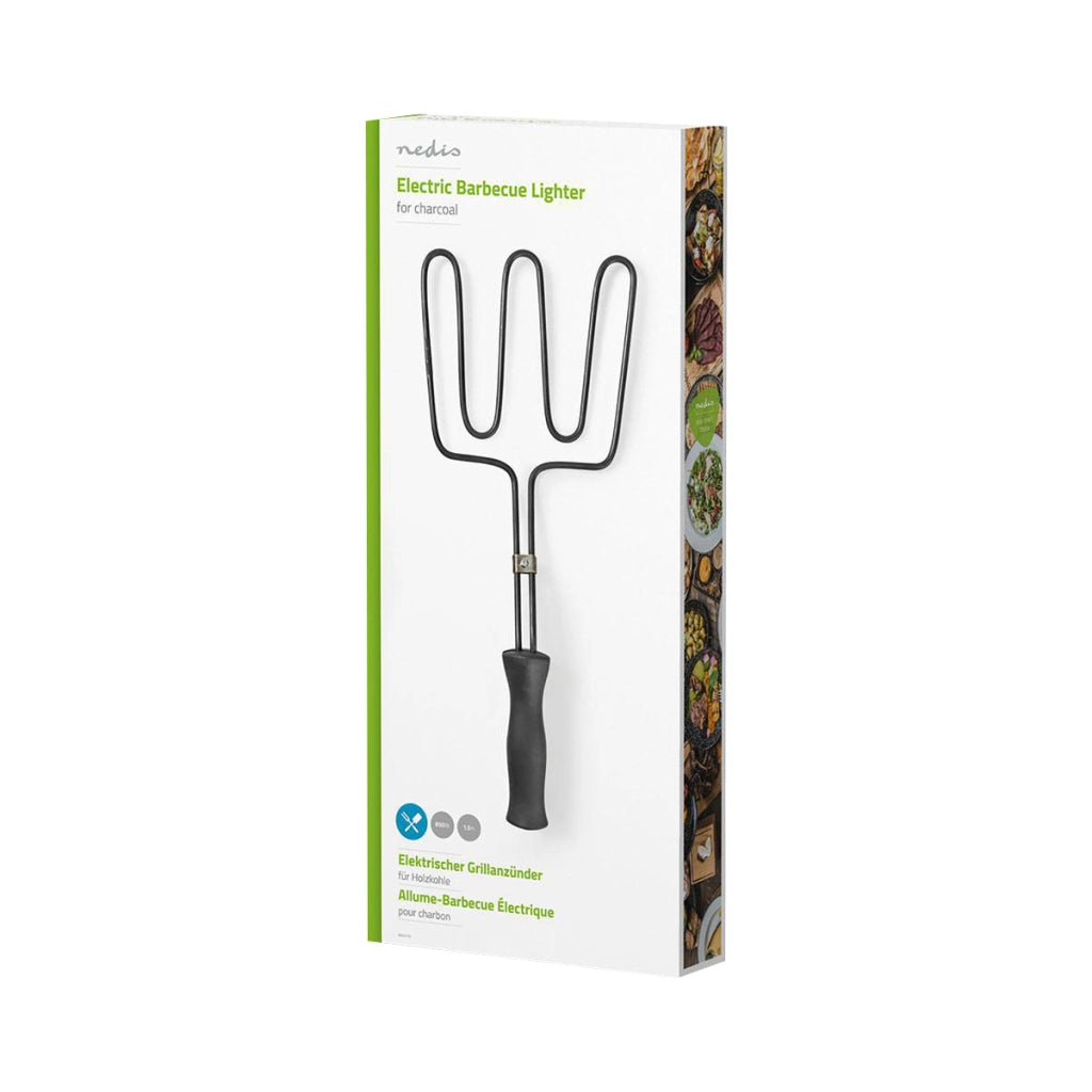 Accendibarbecue Elettrico 800W con Supporto Metallico Nero Nedis