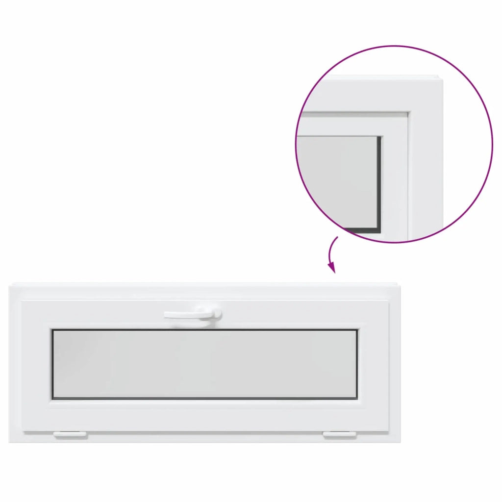 Finestra per Soffitta RISOR 100 x 40 cm PVC e Vetro Bianco 42047224