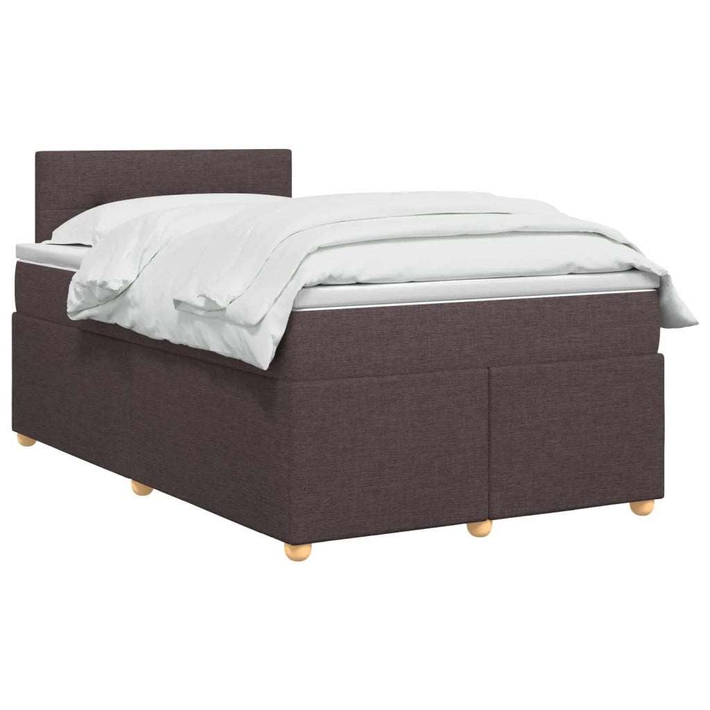 Letto box spring con materasso Marrone Scuro 120 x 190 cm 3450912