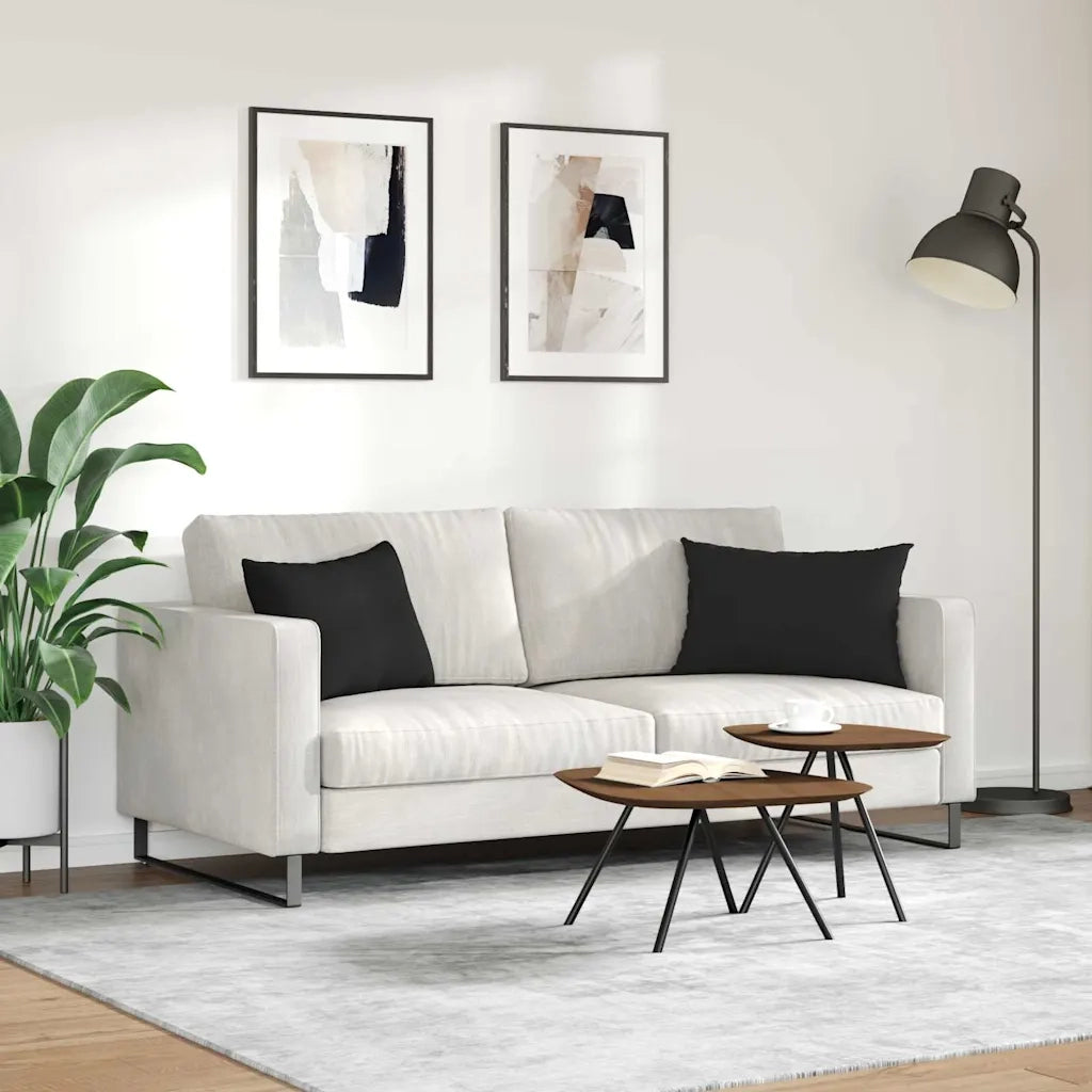Cuscini da Divano 2 pcs Nero 60 x 40 cm Tessuto 42013685