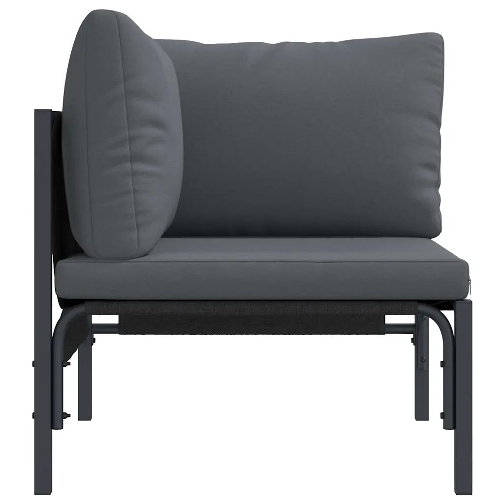 Mobili da Esterno con cuscino Antracite 80 x 80 x 71 cm Acciaio