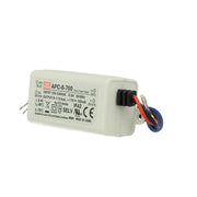 Led Driver CC MW MEAN WELL Serie APC Trasformatore Corrente Costante IP42 (700mA 6V-11VDC 8W)