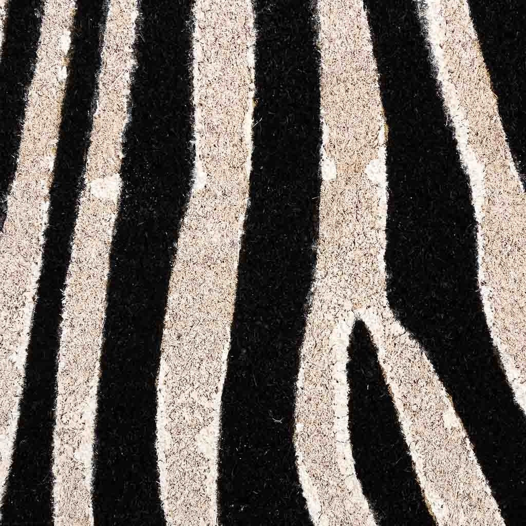 Tappeto di cocco stampa zebra 45x75