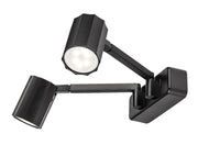 Applique Rabalux Karter nera doppia orientabile 2xGU10