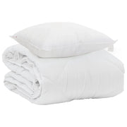 Piumone | Duvet Estivo con cuscino 2 pz Bianco Microfibra