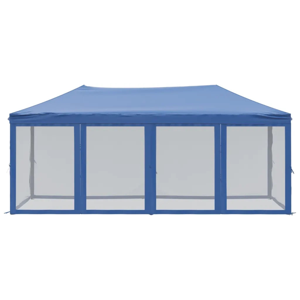 Tenda per Feste Pieghevole con Pareti Laterali Blu 3x6 m