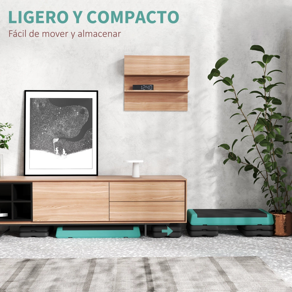 Step Aerobica ¨C zephmum ¨C Verde e Nero 77x36x20,5cm