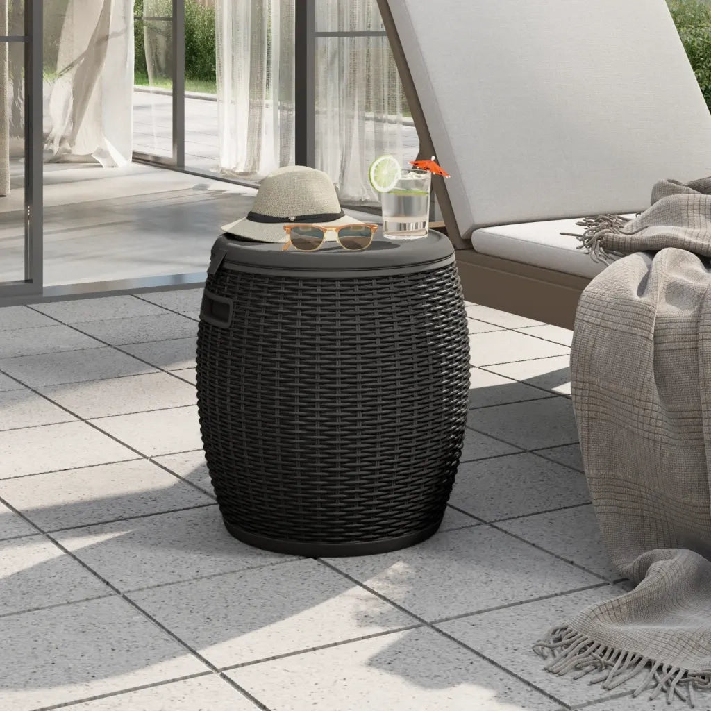 Contenitore da Giardino 4 in 1 Polipropilene Nero 364155