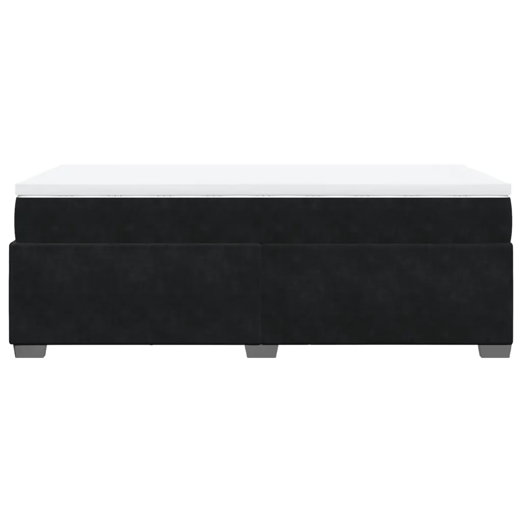 Giroletto a Molle con Materasso Nero 80x200 cm in Velluto 3285247